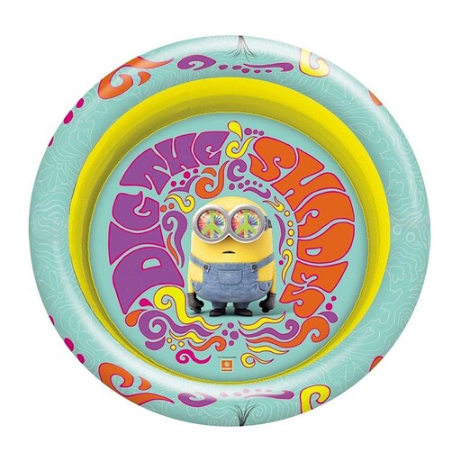 Piscina inflável infantil com 3 anéis Minions 100cm 16484