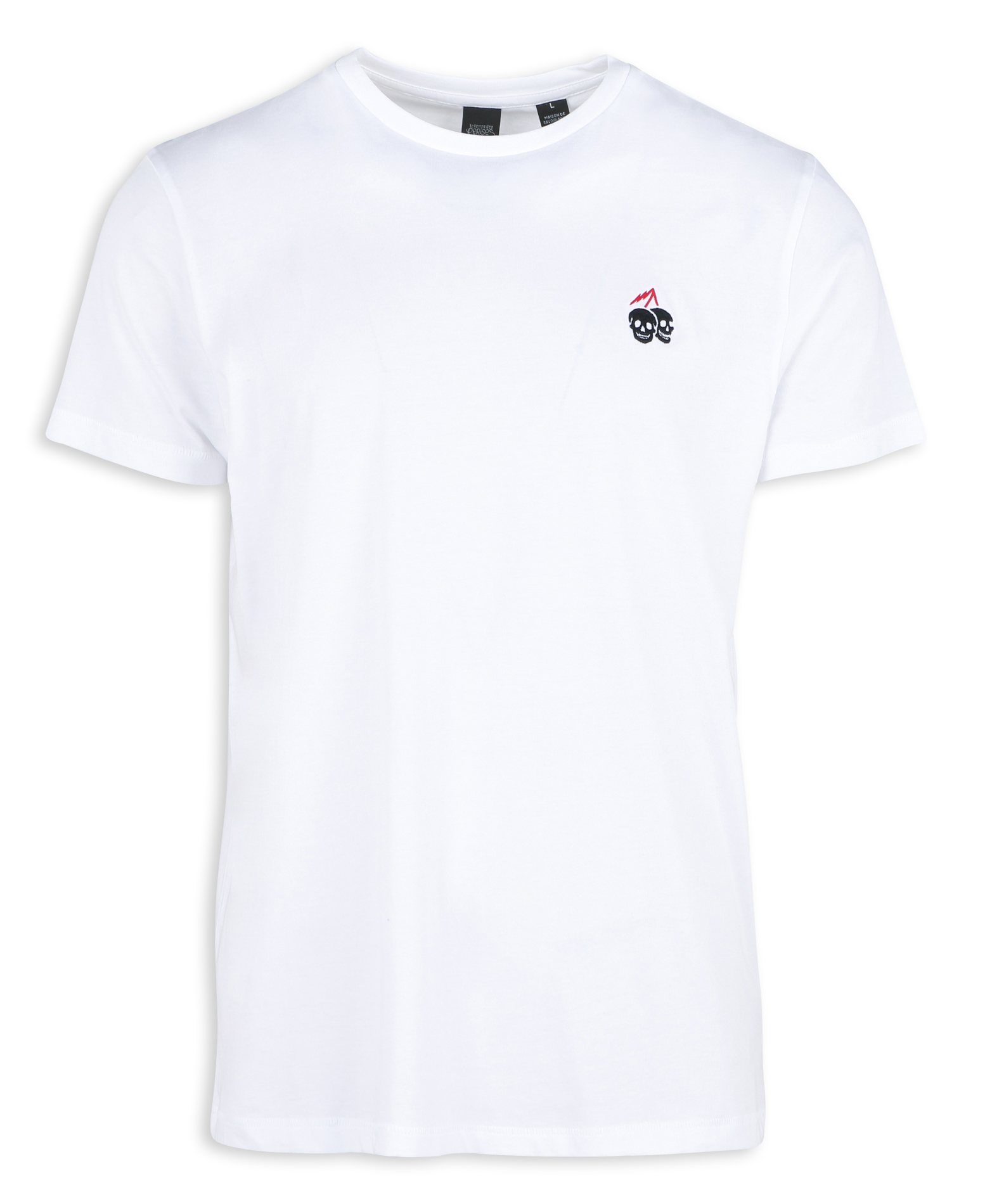 OBAS - Tee-shirt col rond droit en coton | Blanc