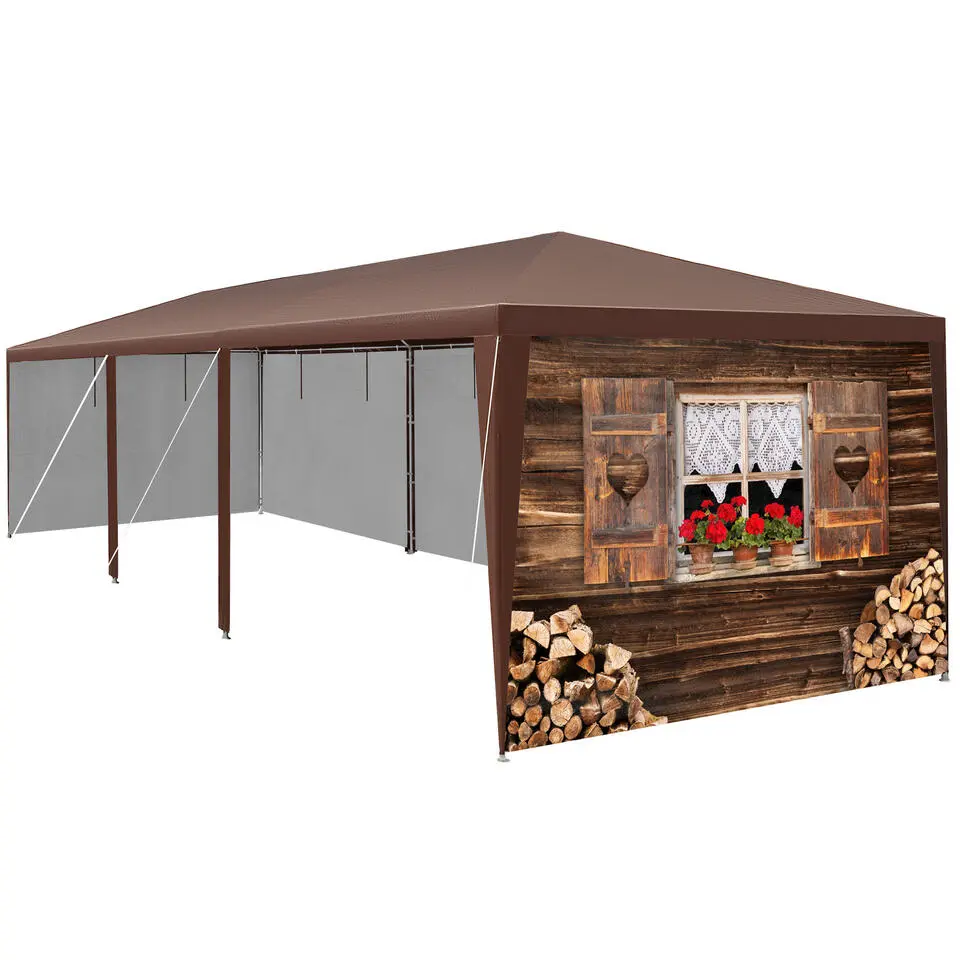tectake Paviljoen Almchalet met verwijderbare zijdelen, Bruin