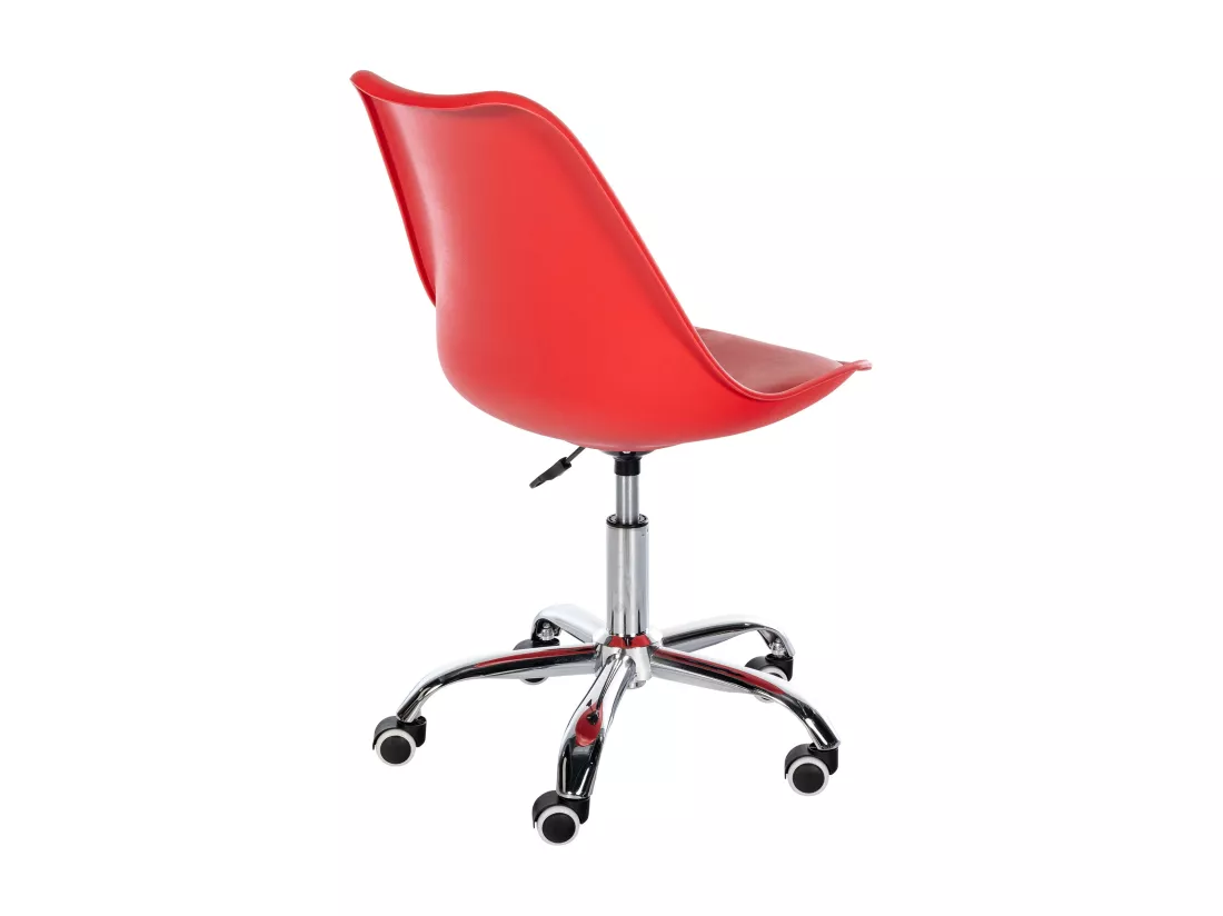 Tabouret de bureau - Plastique - Rouge - Laflin