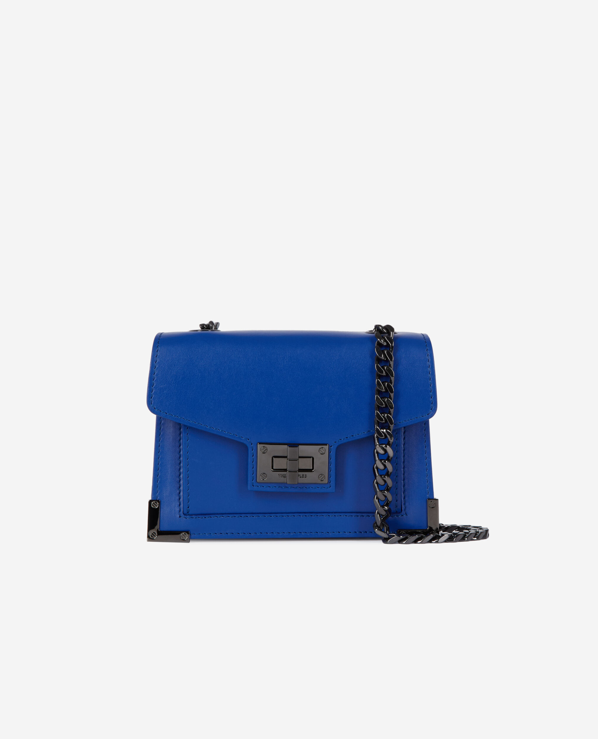Sac Emily nano en cuir bleu
