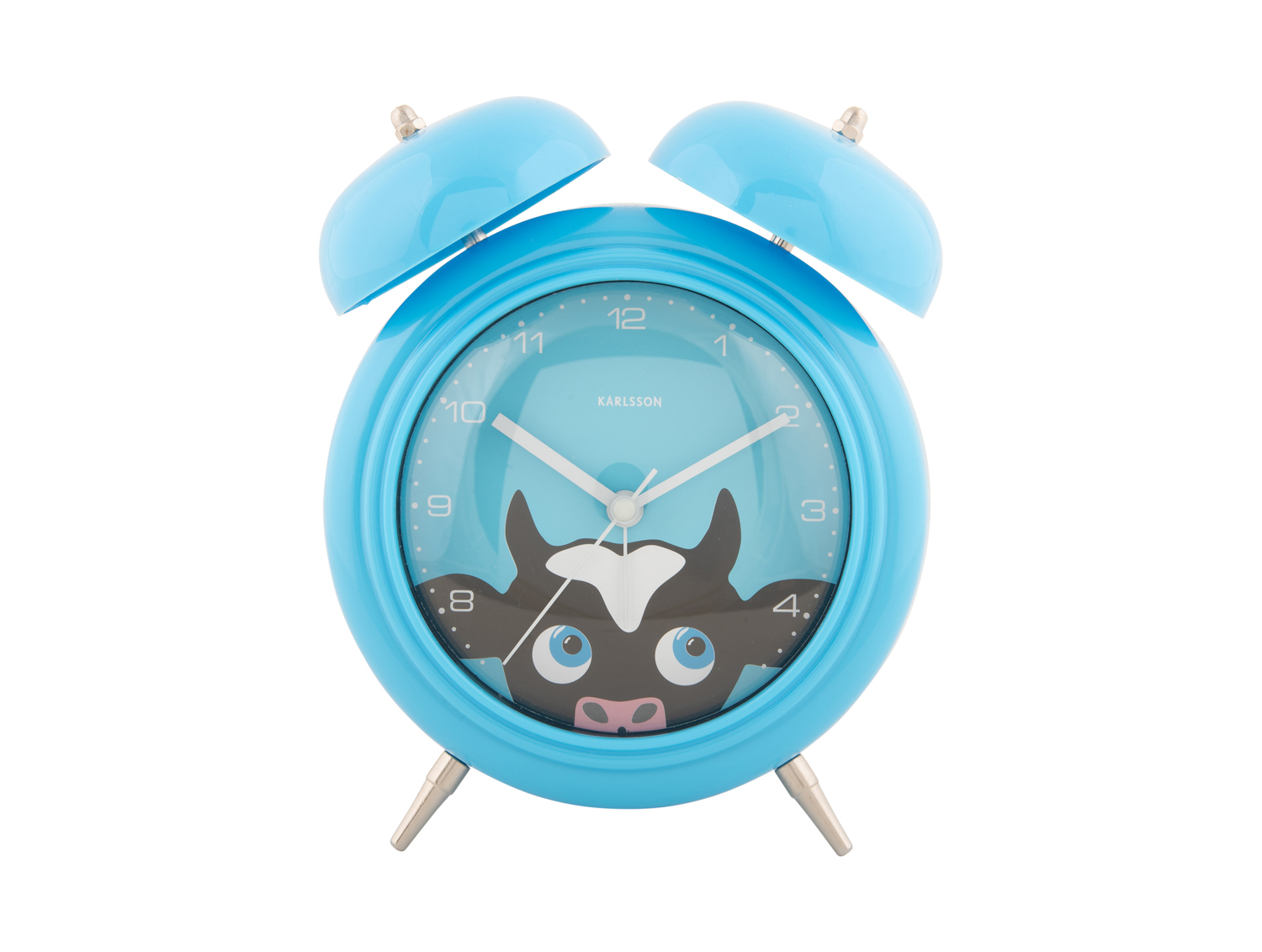 Alarm clock Peekaboo Cow blue