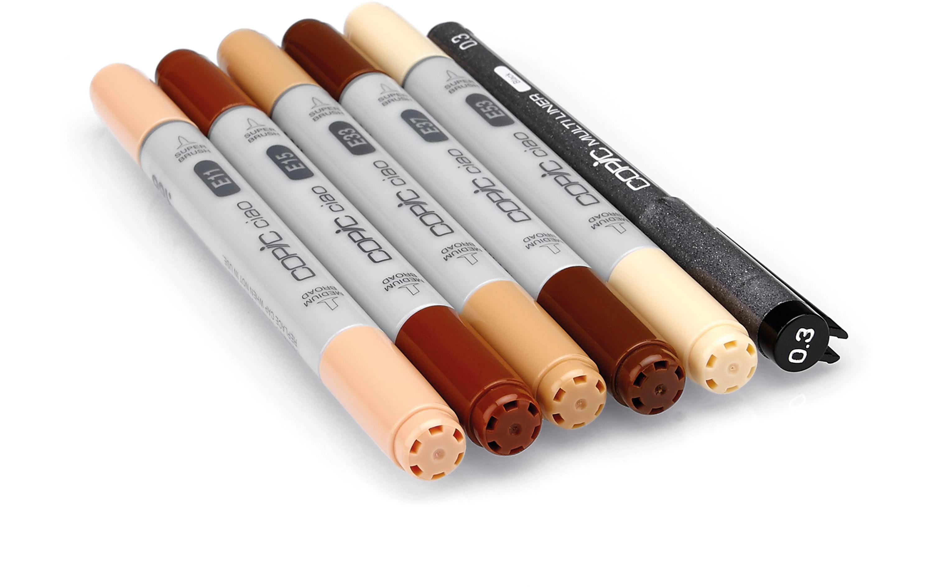 Grafikmarker Ciao 5+1 Set Portrait colours 2Stifteset mit Porträtfarben