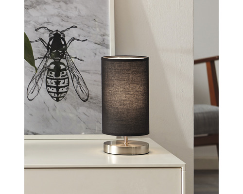 Tafellamp, 2-lichts, H 25,5 cm, Clarie, zwart