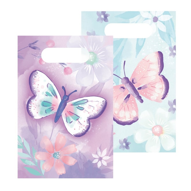 8 Partytüten - Schmetterling - Flutter -
