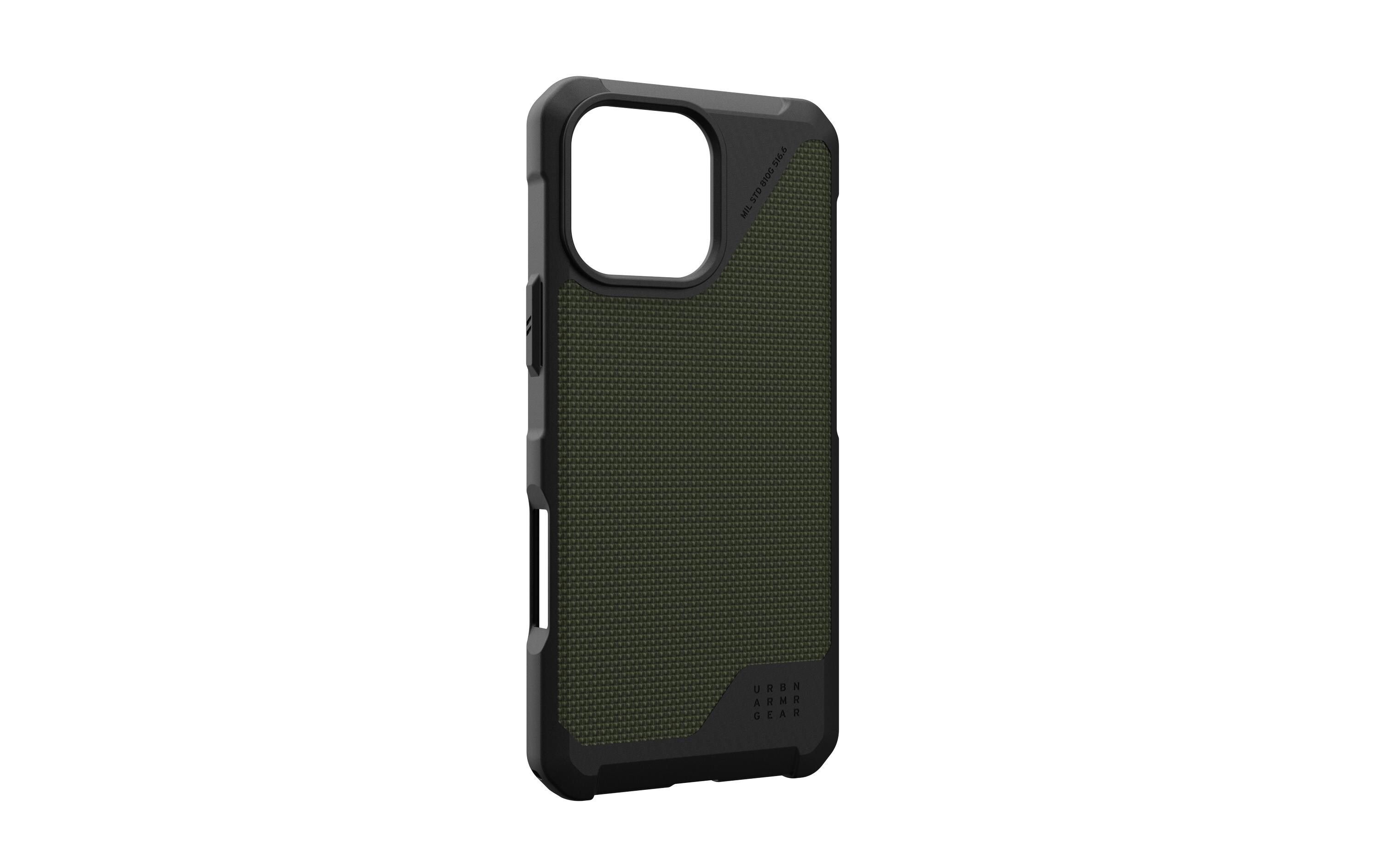 Back Cover Metropolis LT iPhone 16 Pro Max Kevlar OliveSchutzhülle für das Apple iPhone 16 Pro Max