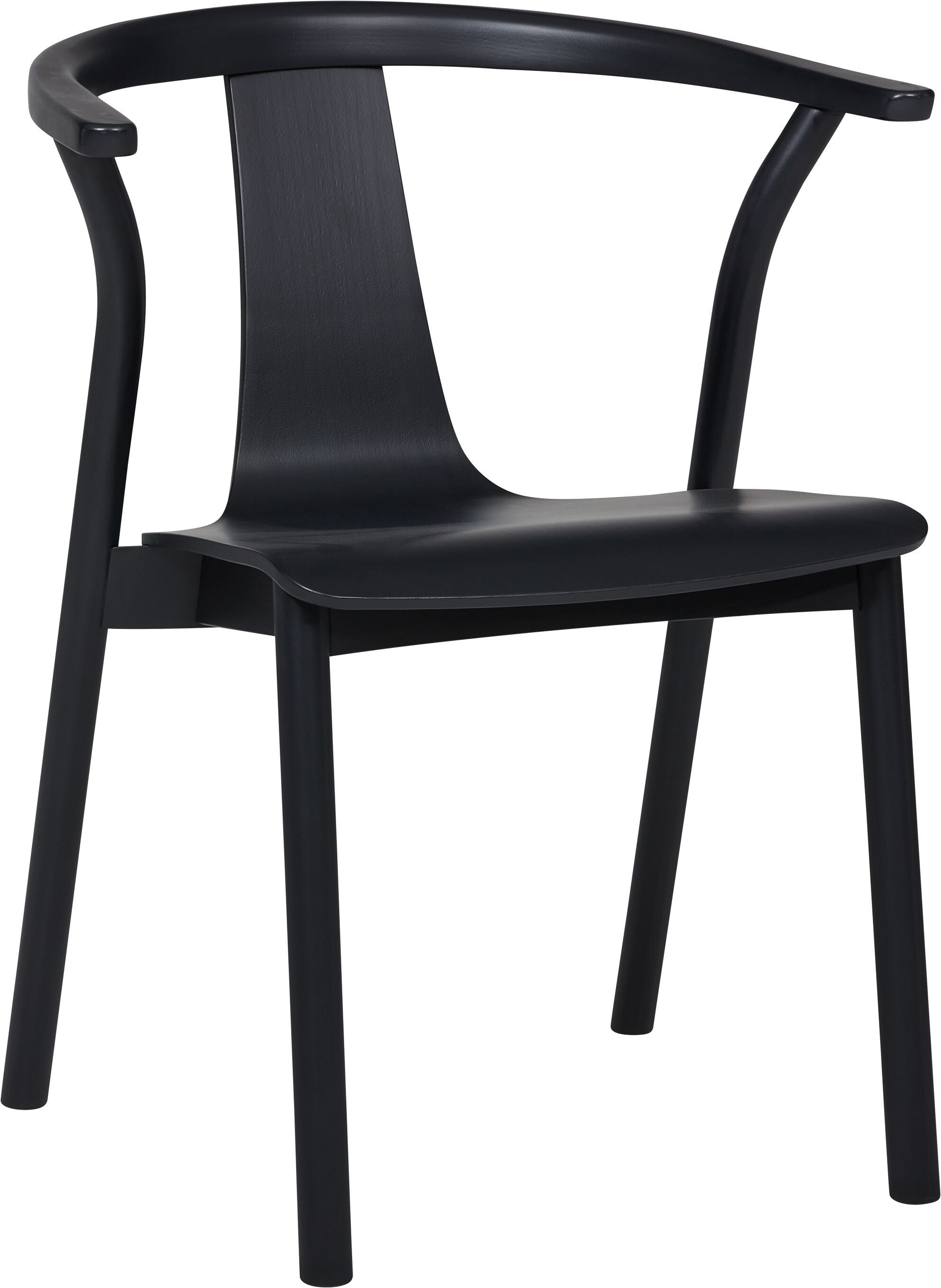 NELLO Stuhl - Schwarz / B: 62.0 cm x T: 54.0 cm x H: 77.0 cm