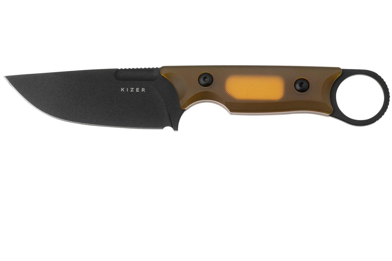 Kizer Cabox 1048A6, Black Nitro-V, PEI Handle vaststaand mes, Jonathan Styles design