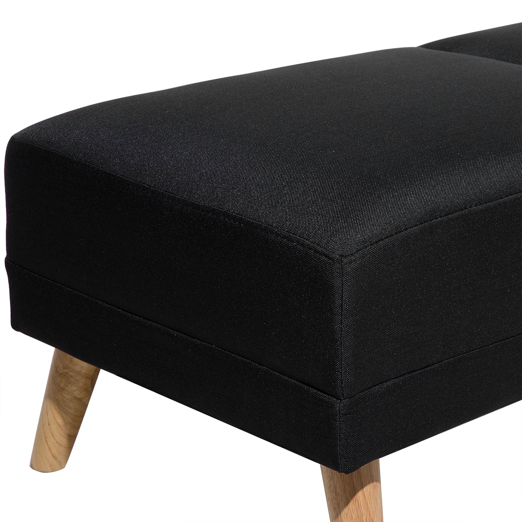Beliani - FLORLI - Ottomaan - Zwart - Polyester