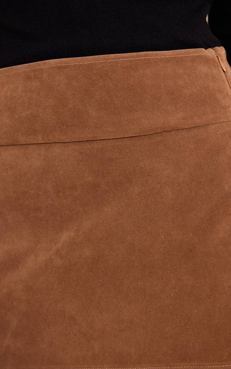 Marron Mini Jupe En Synthétique