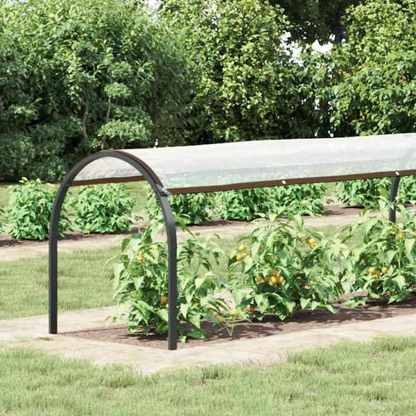 vidaXL Klar presenning med maljer 1x8 m polyetylen