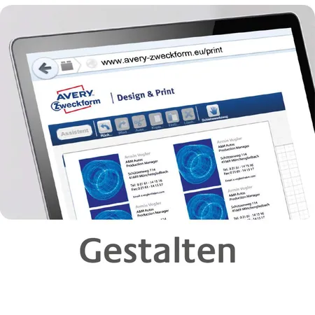 Avery Zweckform C32010-10 Classic Visitenkarten, 85 x 54 mm, beidseitig beschichtet, 100 Karten / 10 Bogen