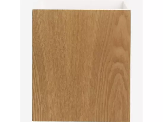 HABITAT - Poubelle de bureau en bois avec intérieur laqué blanc - Array