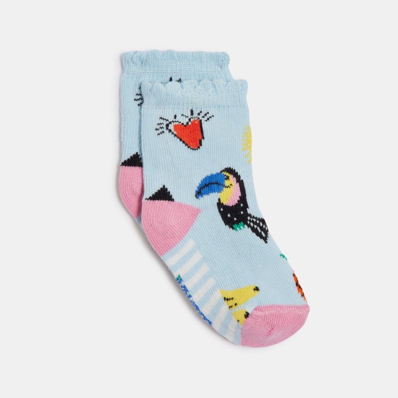 Chaussettes bébé fille bleues tropicales Catimini Turquoise