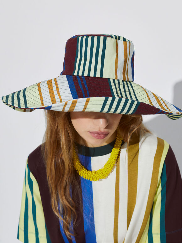 Chapéu Bucket Listrado - Multicor