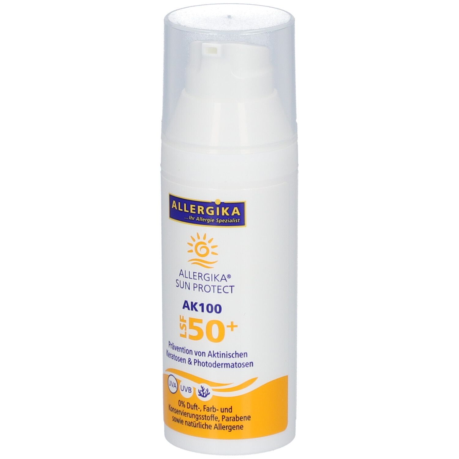 ALLERGIKA® SUN PROTECT AK 100 SPF 50+ - Extrem-Sonnenschutz (LSF>100) bei Hautkrebs (Aktinischen Keratosen), Photodermatosen oder nach Laserbehandlungen
