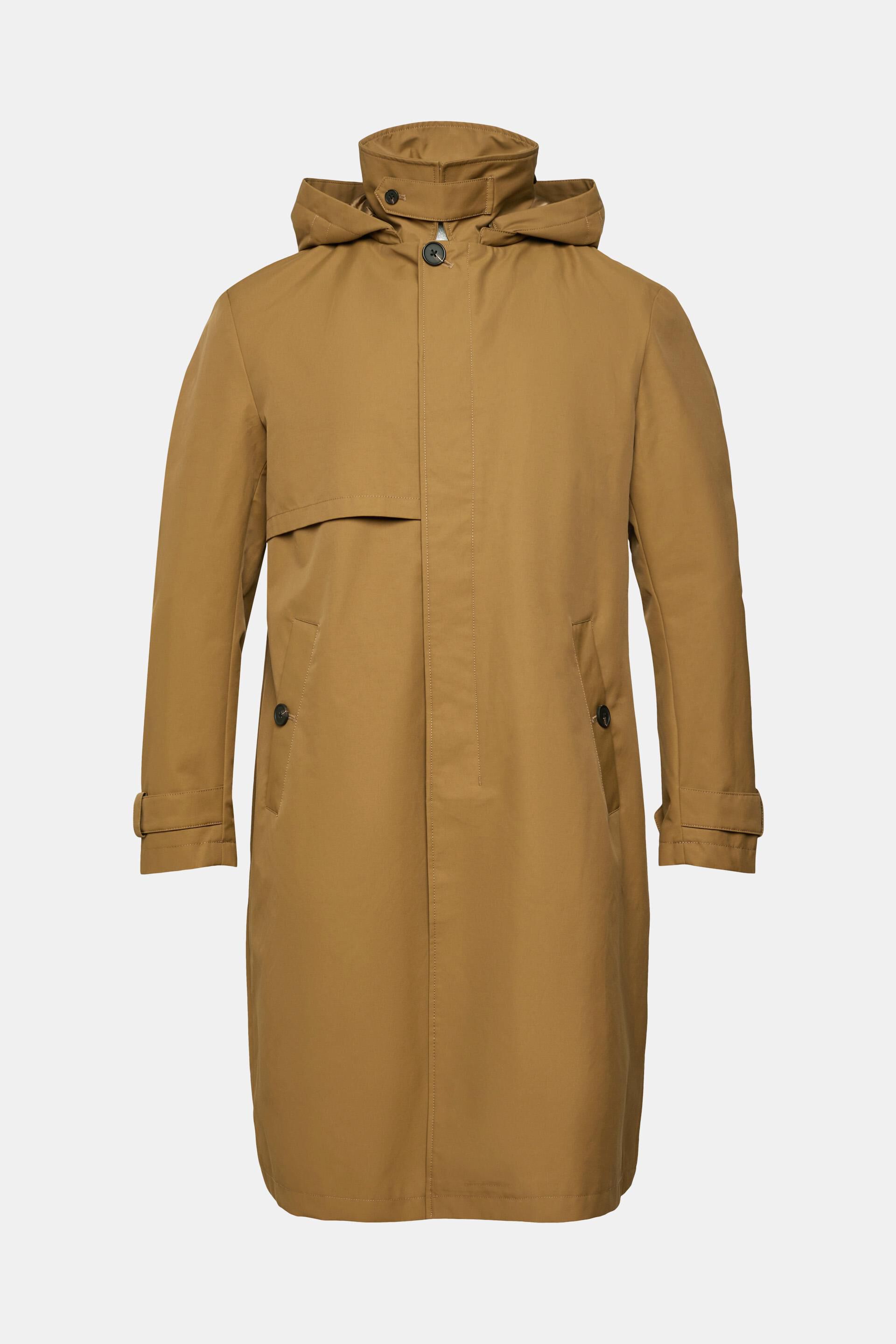 Trench-coat à capuche amovible