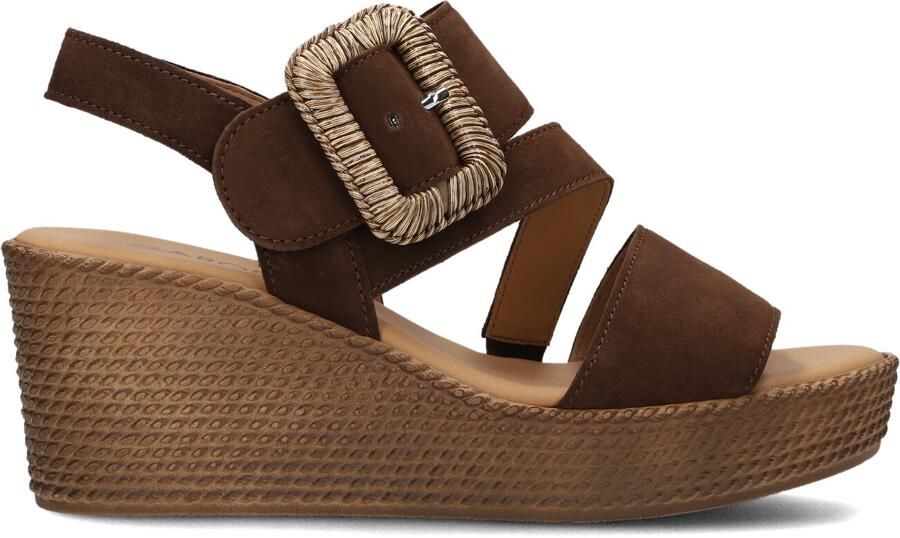 Gabor 771 Sandalen Met Sleehak Dames Bruin