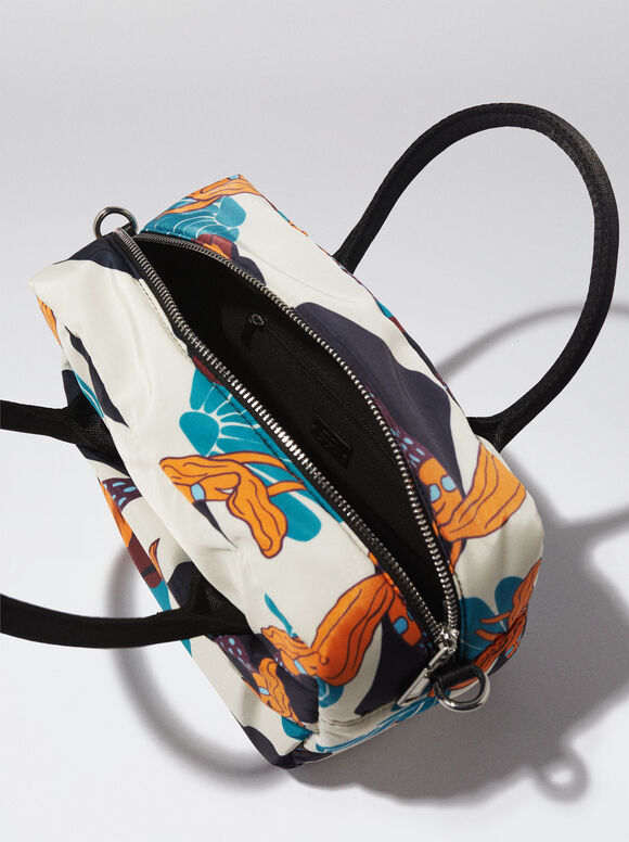 Sacola de nylon estampada - Branca