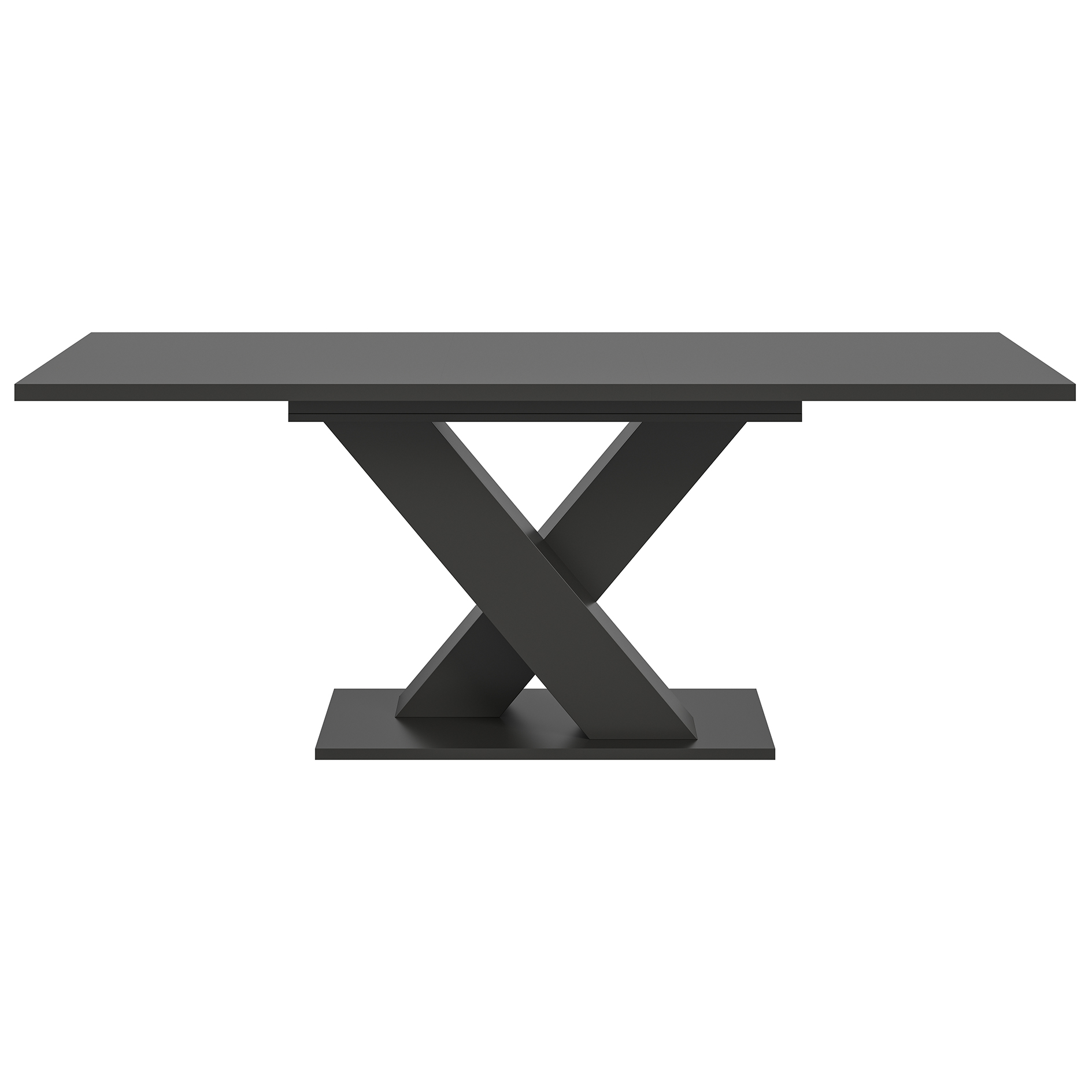 Esstisch MOTION - grau - ausziehbar - X-Gestell