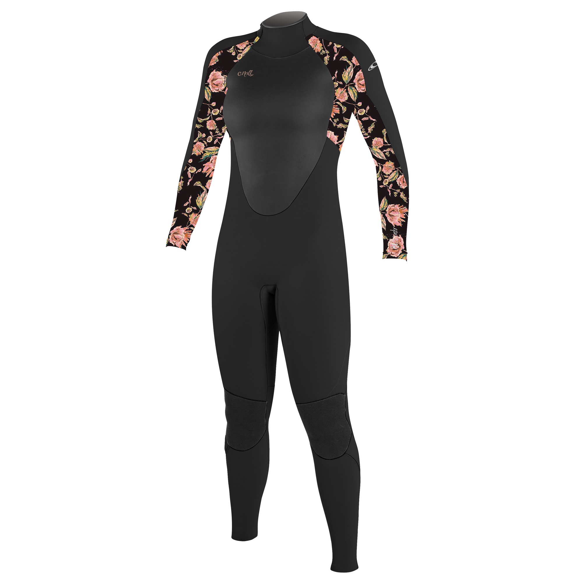 O'Neill Girl Epic 5/4 Back Zip - Full - Black/Floral 8 ans
