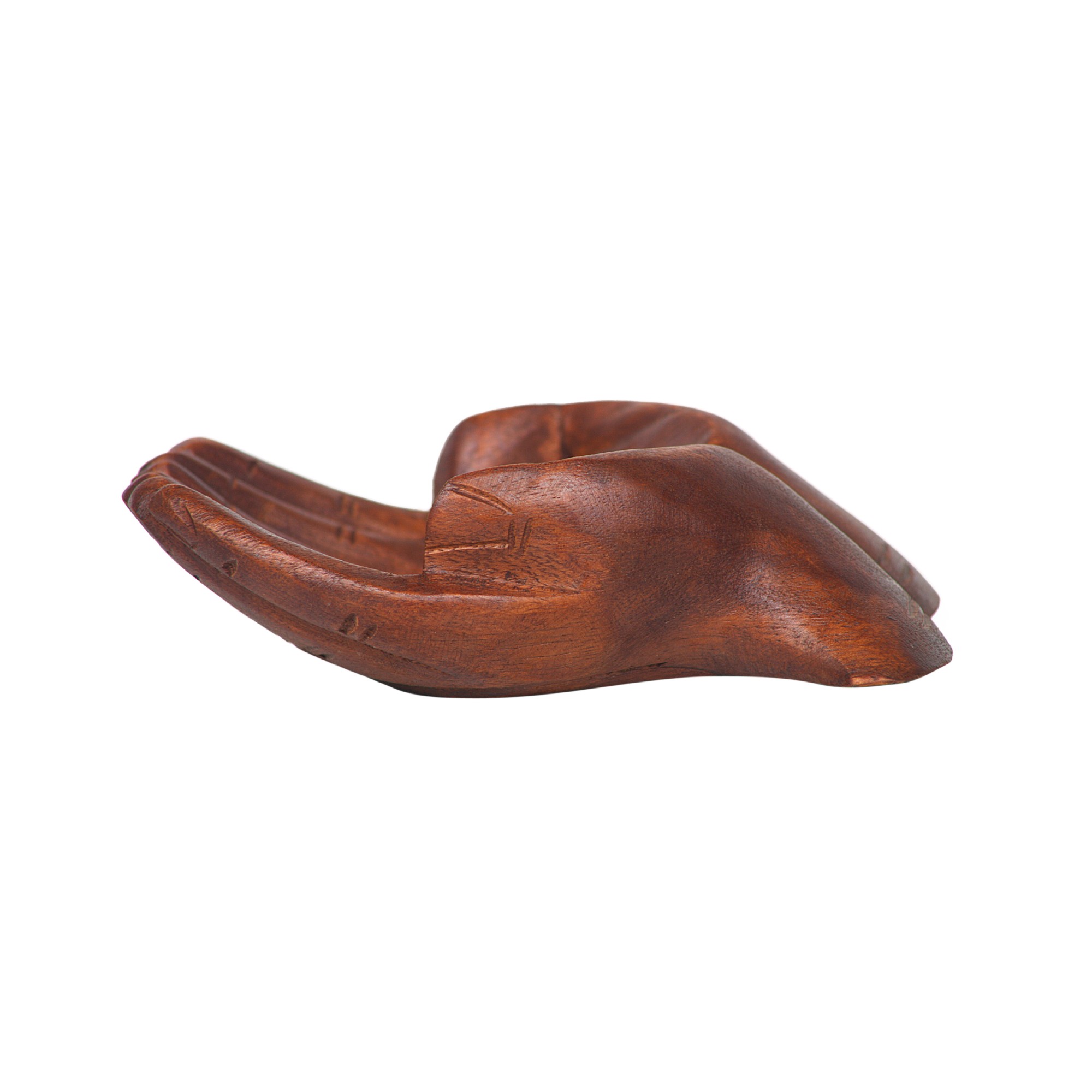 Holzschale 'Hände' M, Suarholz, T 20 cm, B 15 cm, H 5 cm von fischer's lagerhaus