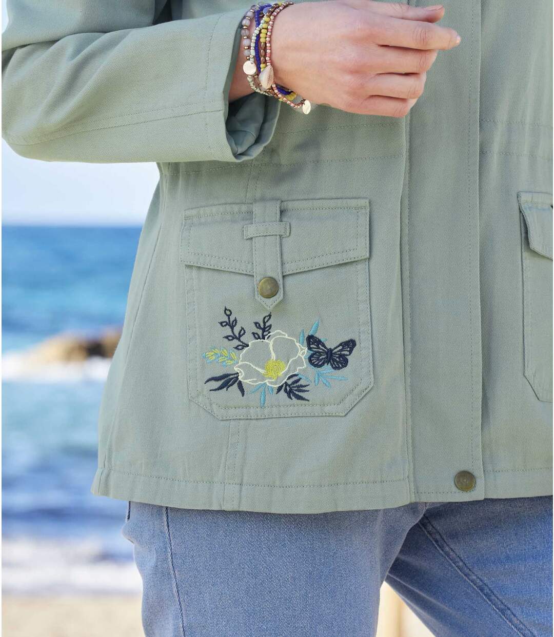 Veste Saharienne Brodée
