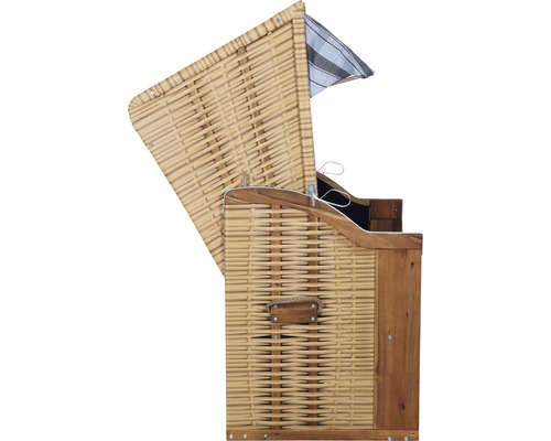 deVries Trend 10+ strandstoel, stof 745, 120 x 80 cm, half-liggend, blauw