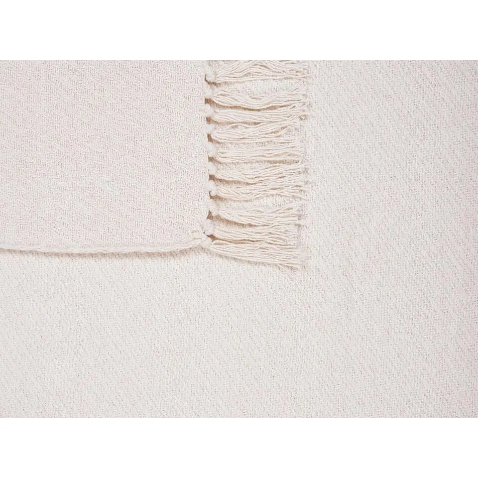 YARSA - Plaid - Beige - 125 x 150 cm - Katoen