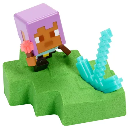 Mattel Minecraft Mini Mode Bergbau, 1 Stück, 4-fach sortiert