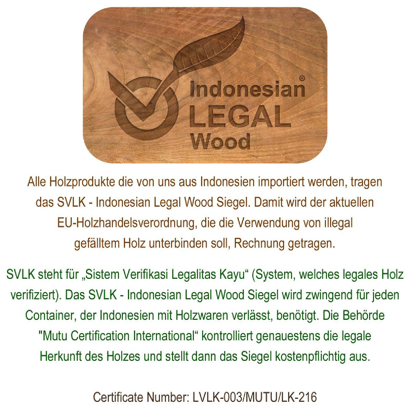 VCM Gartenstuhl Gartensessel Landhaus Teak Holz behandelt massiv
