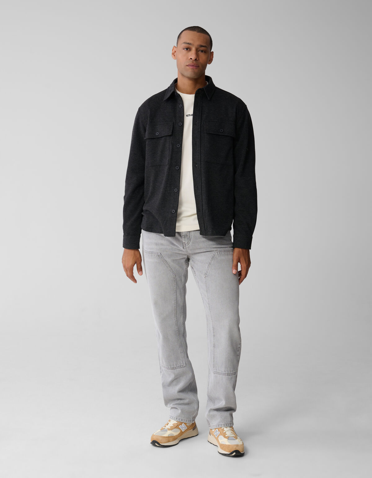 Soft Overshirt Donkergrijs