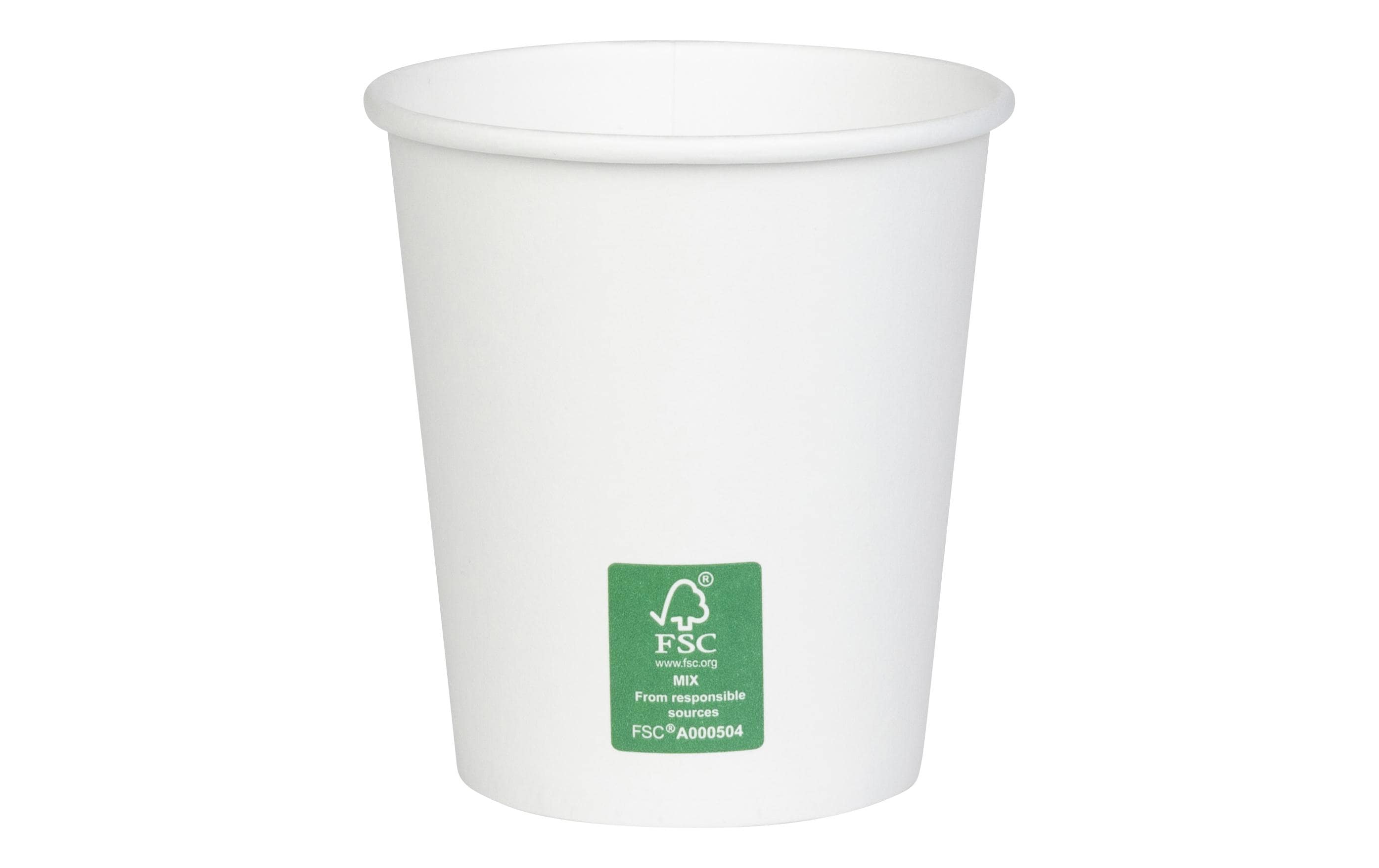 Einweg-Kaffeebecher 200 ml, 50 StückEinwandige Pappbecher
