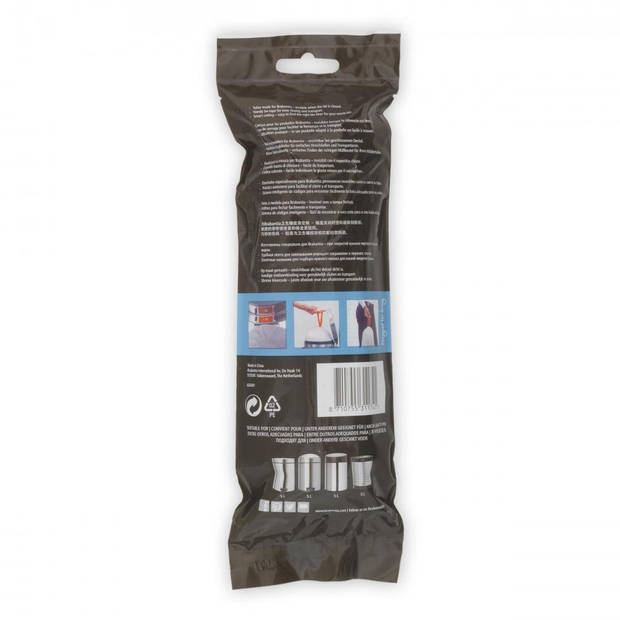 Brabantia PerfectFit afvalzak met trekbandsluiting code B. 5 liter, 20 stuks/rol - White