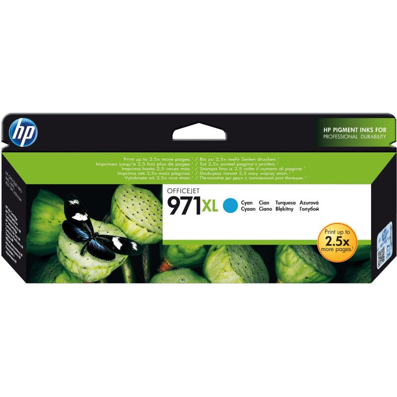 Cartouche HP 971XL haute capacité couleurs séparées pour imprimante jet d'encre