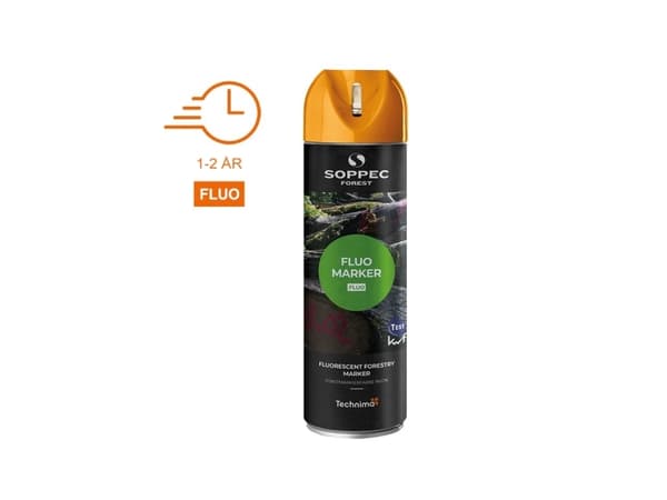 SOPPEC mærkespray SKOV FLUO 500 ml. ORANGE - 1810086