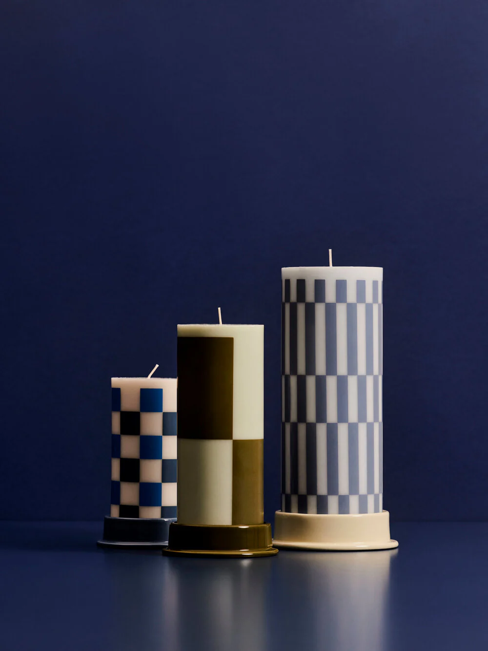 HAY  Column stearinlys, Large - Light blue/dusty blue