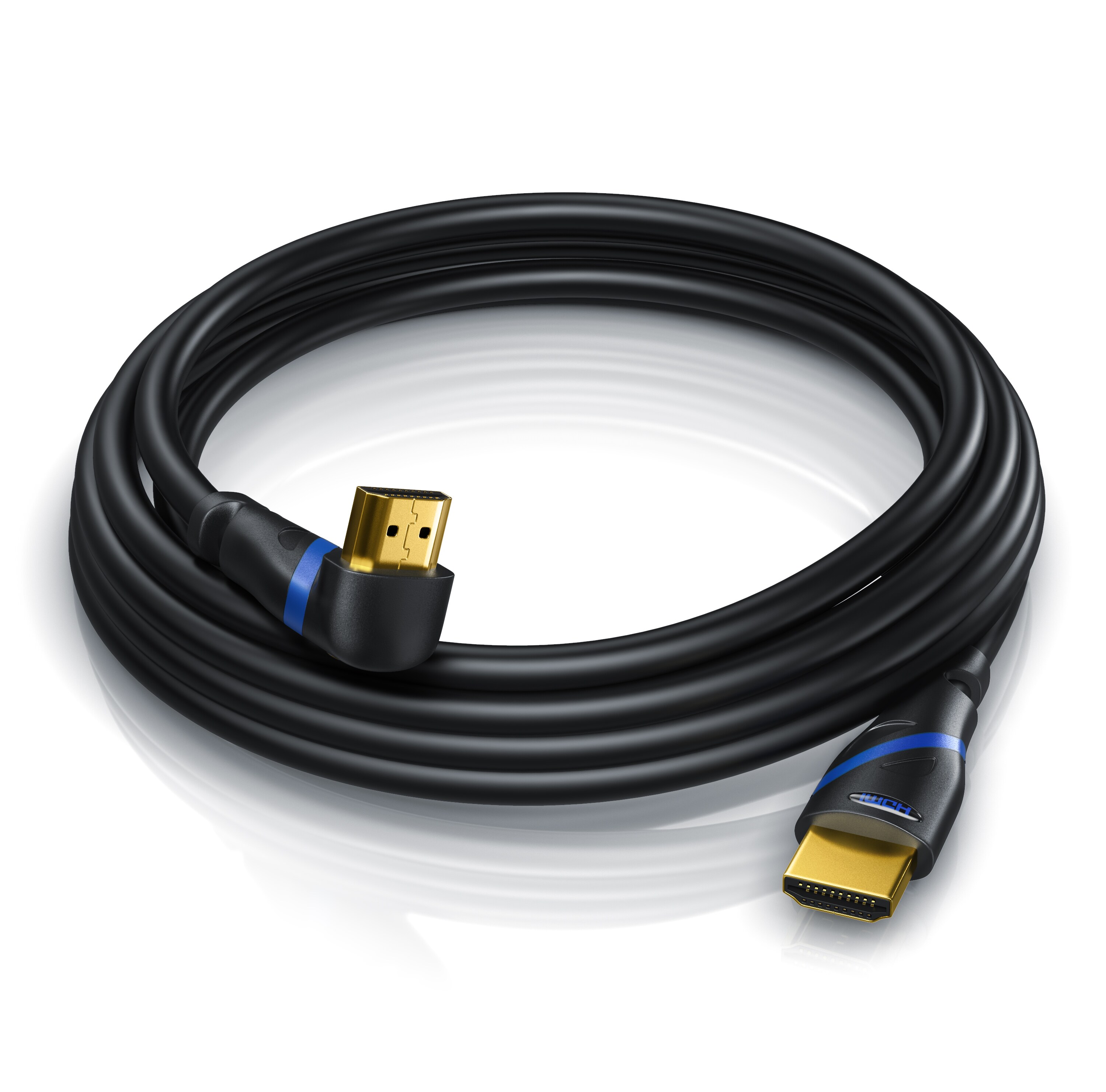Primewire 8K Premium HDMI Ultra High Speed Kabel 2.1 270° gewinkelt, 7680 x 4320 @ 120 Hz mit DSC - 0,5m