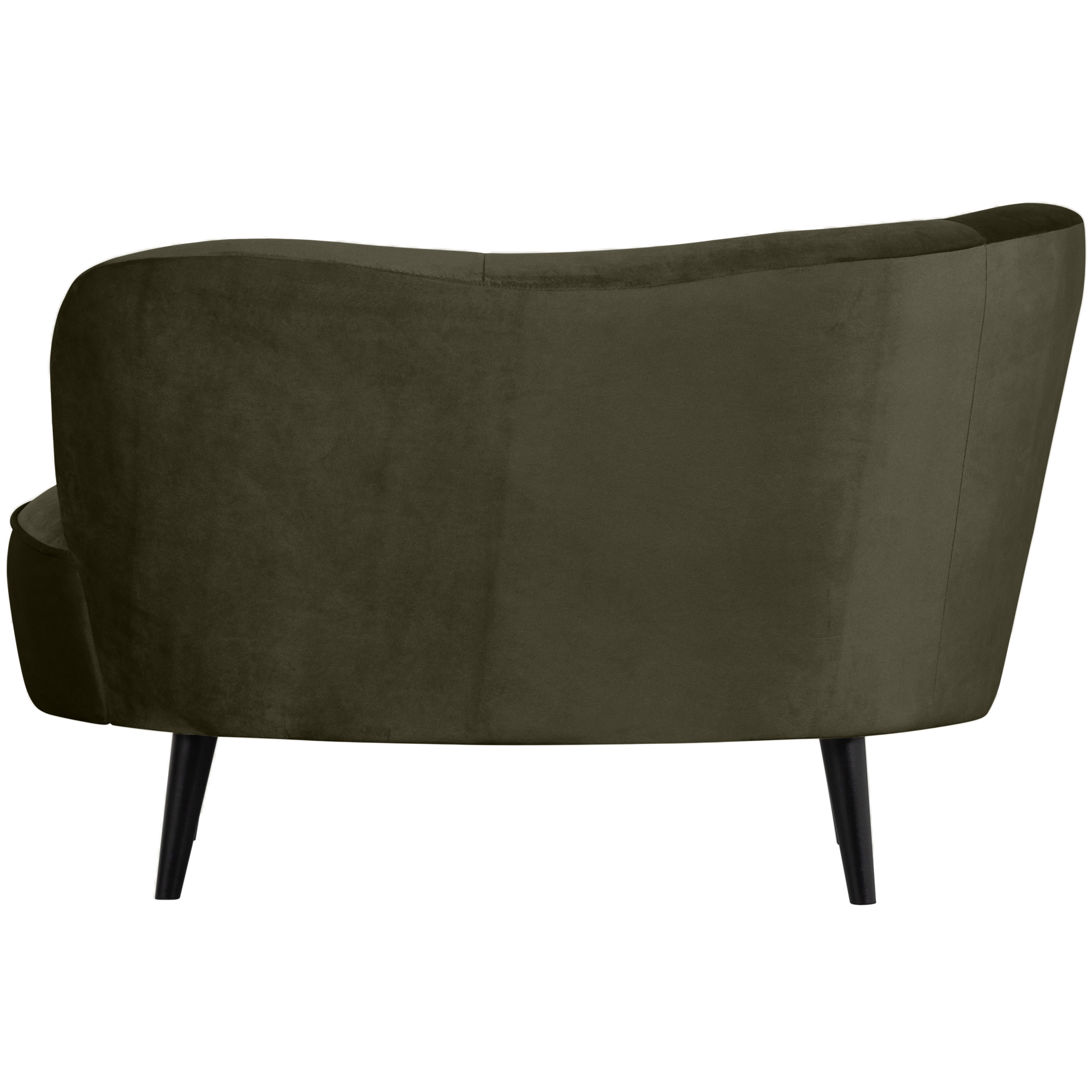 Lounge fauteuil Sara Sara Lounge Fauteuil Links - Fluweel - Warm groen