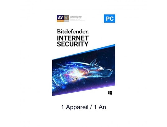 BITDEFENDER - INTERNET SECURITY 2019 - 1 Poste / 1 an