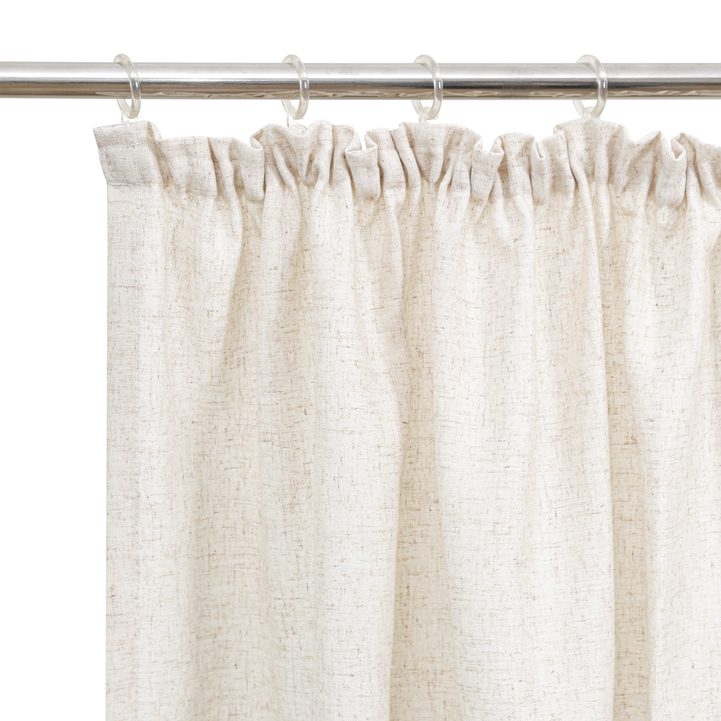 my home Gardine »Rudy« Kräuselband 2 Stk. tlg. Halbtransparent, Leinenlook, Polyester-Leinen Mischung, 2-er Set