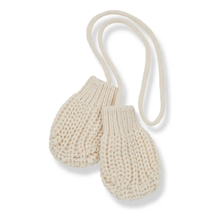 1+ in the family Mitaines Tricot Demi | Ecru