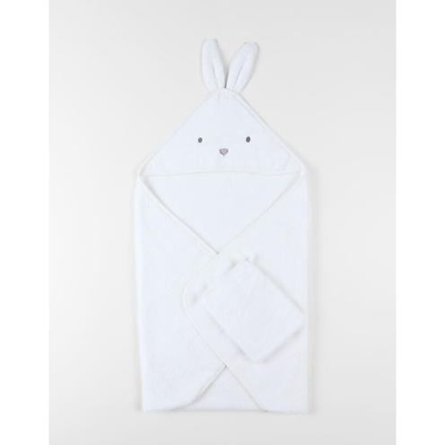 Cape de bain + gant de toilette Snow - Bali Moka et Snow - NOUKIE 'S