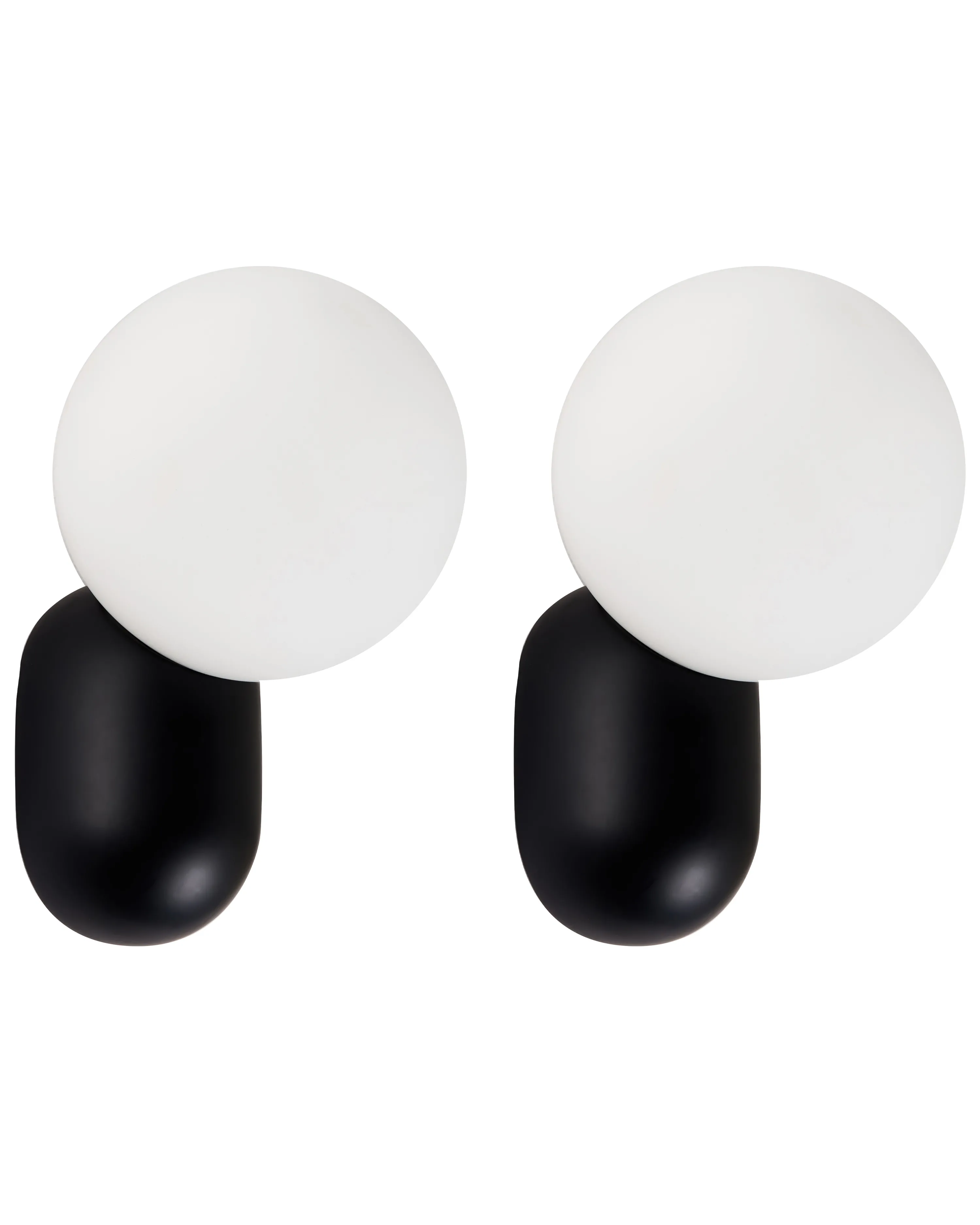 Set van 2 wandlampen HELME Zwart