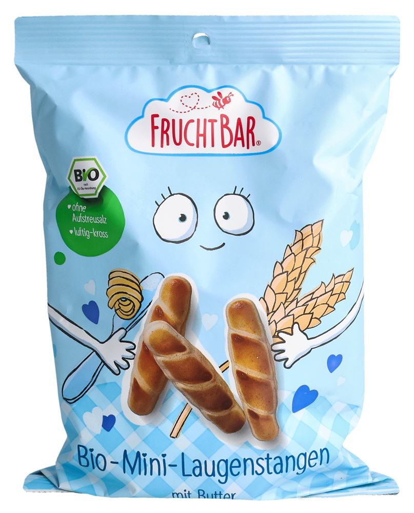 FRUCHTBAR Mini-Laugenstangen<br>90 g, Beutel, Bio mit Butter