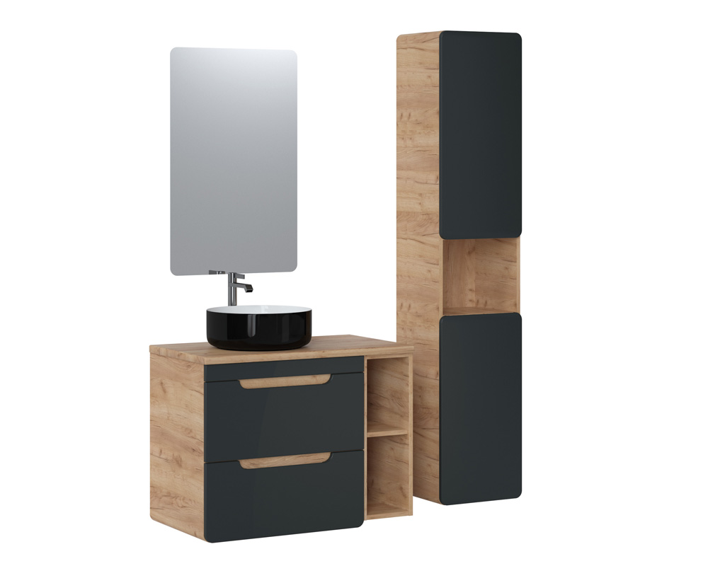 Comad Aruba Cosmos 800 FSC kolomkast 170cm eiken/antraciet