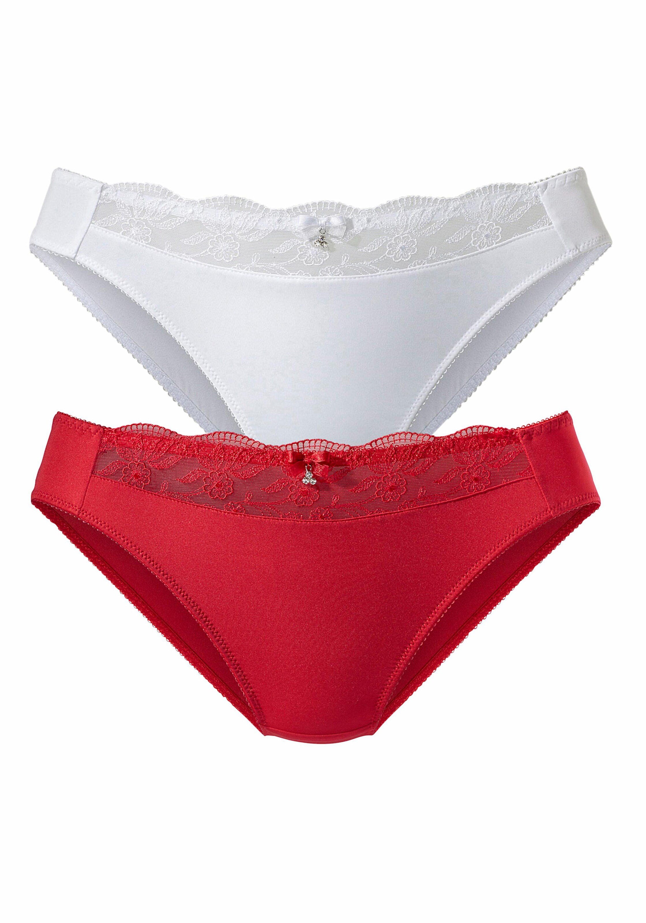 Nuance Slip in rot+weiß