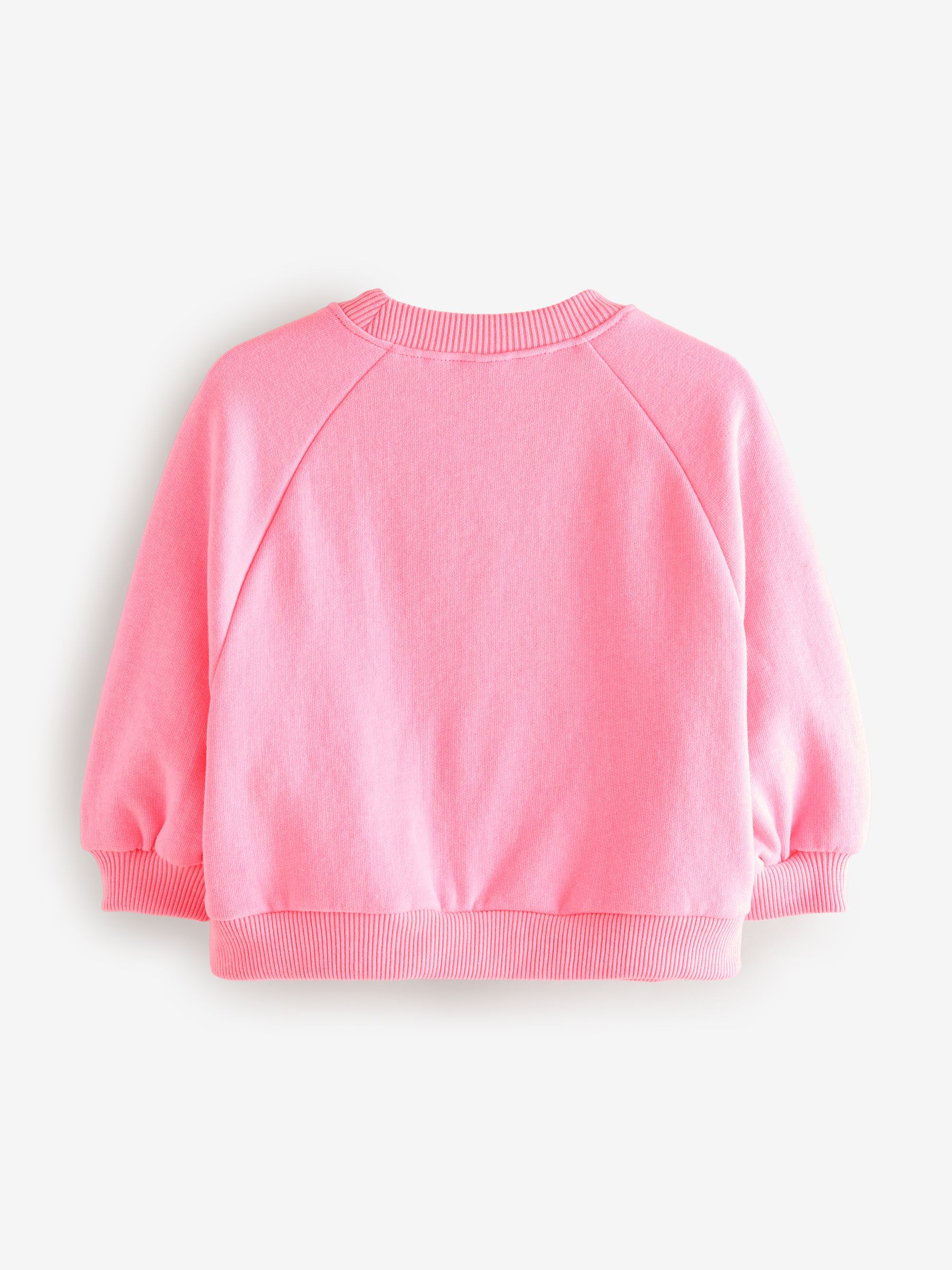 Felroze - Sweatshirt met ronde hals (3 mnd - 7 jr)