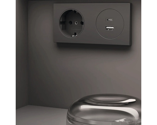 KEUCO Stageline wastafelmeubel met LED-verlichting, BxHxD 80 x 62,5 cm x 49 cm, frontkleur vulkanisch mat, 32862970100