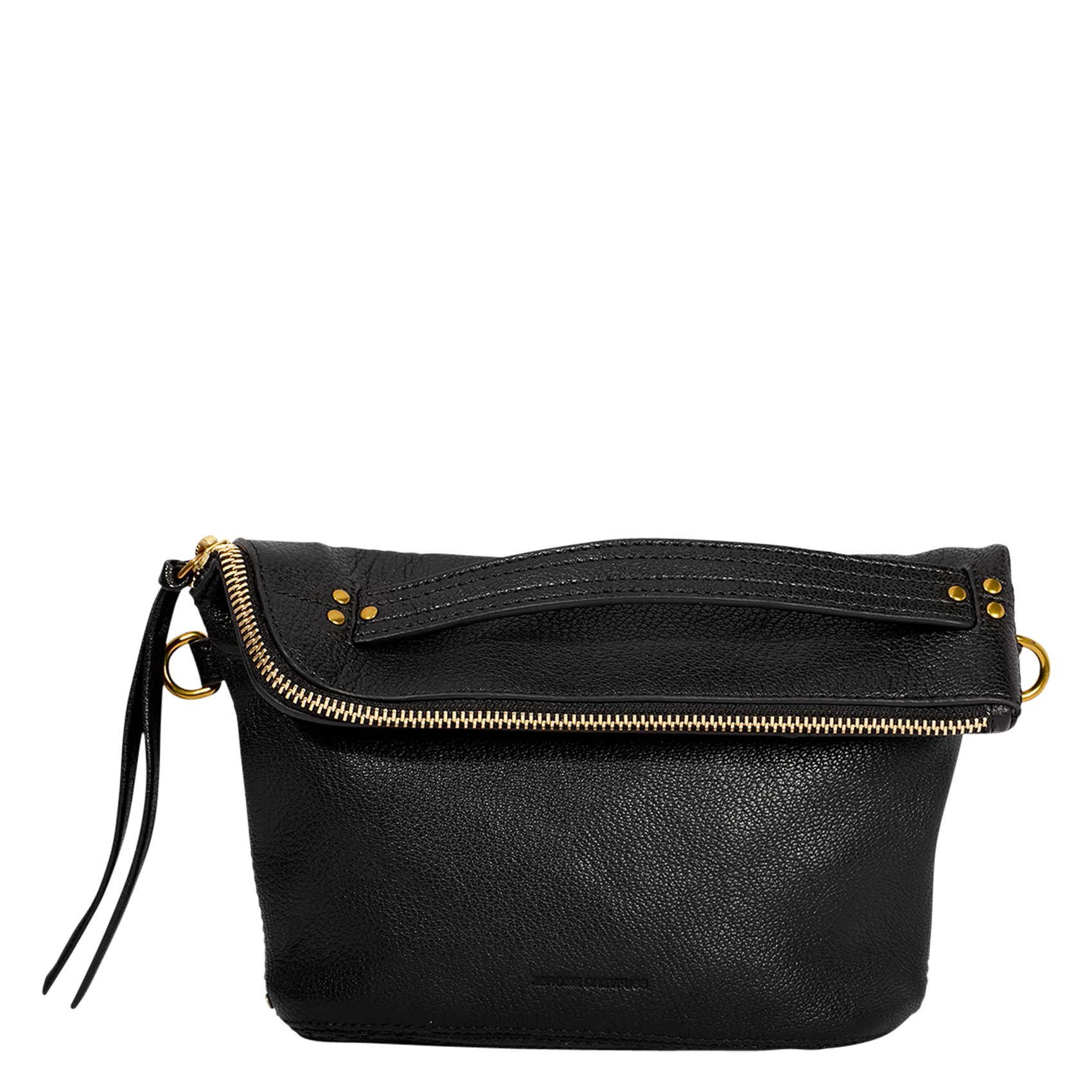 LUCKY - Pochette en cuir métallisé | Noir